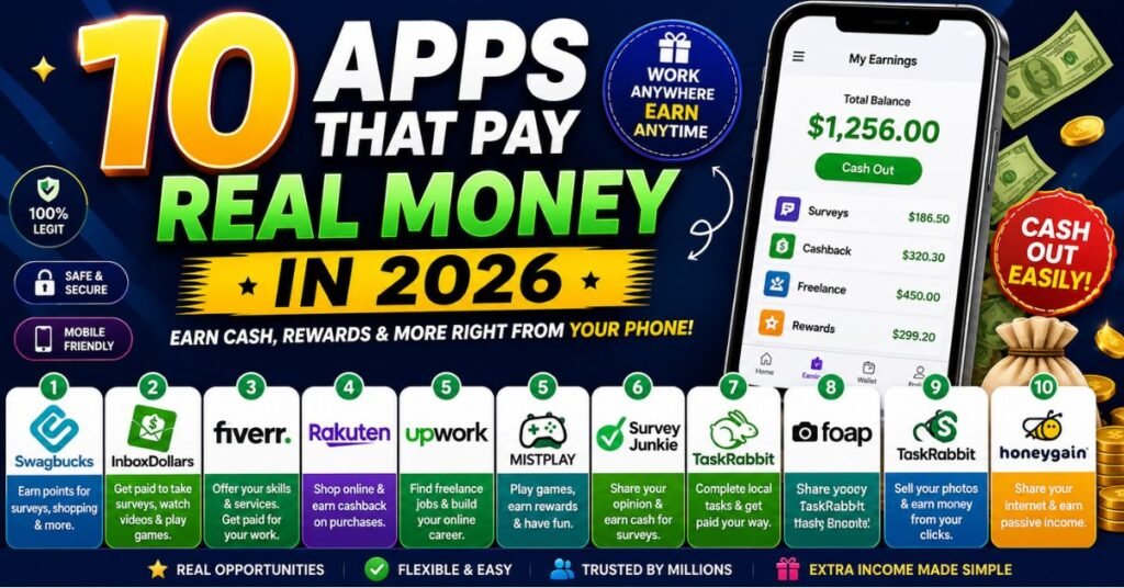 10 Apps That Pay Real Money in 2026