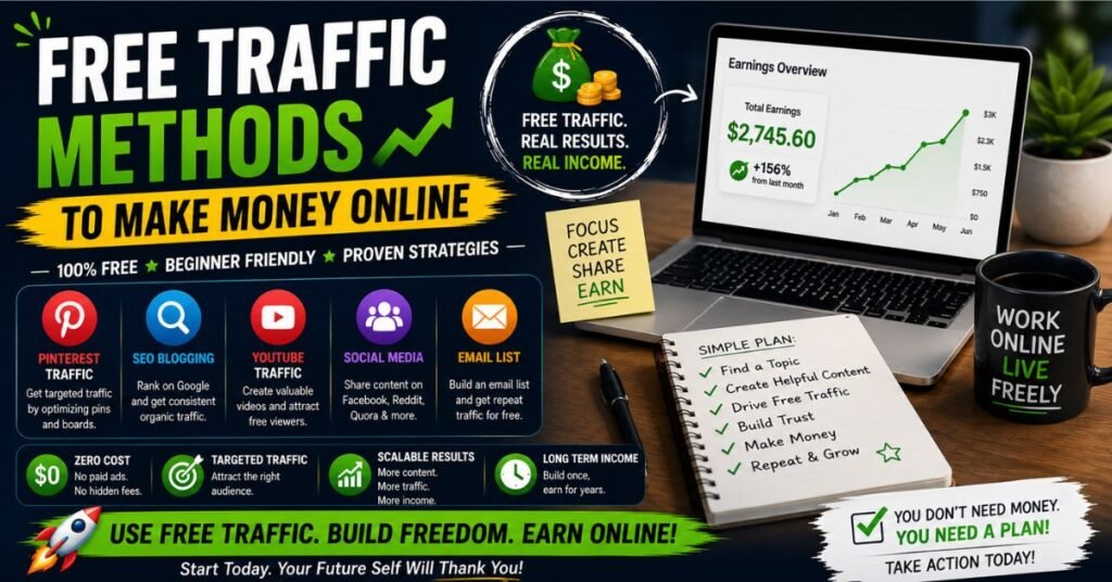 Free Traffic Methods to Make Money Online