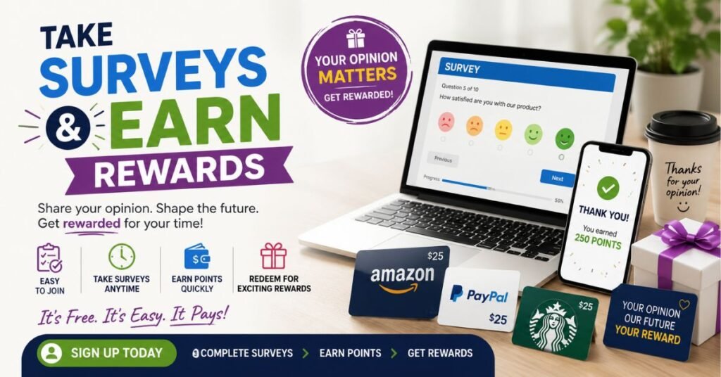 ake Surveys & Earn Rewards